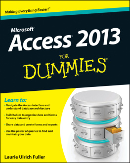 Laurie Ulrich Fuller Access 2013 For Dummies