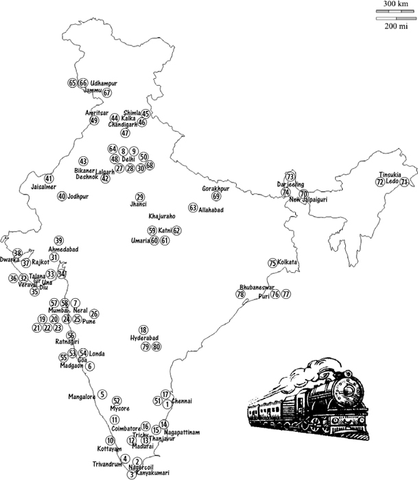 Outline map Daniel Daletd-mapscom THE 80 TRAINS Anantapuri Express - photo 3