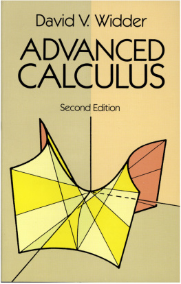 David V. Widder - Advanced Calculus