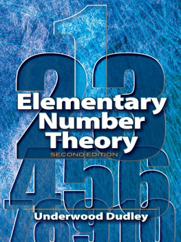 Underwood Dudley Elementary number theory