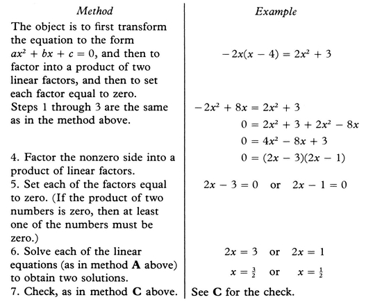 Note that the method of factoring is usually the simpler way to solve a - photo 8