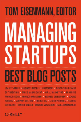 Thomas Eisenmann - Managing Startups: Best Blog Posts