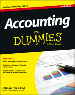 John A. Tracy CPA Accounting For Dummies