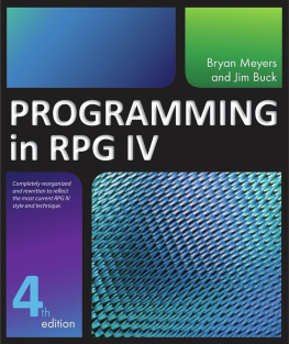 Bryan Meyers and Jim Buck. - Programming in RPG IV