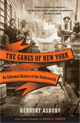 Herbert Asbury The Gangs Of New York: An Informal History Of the Underworld