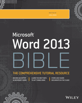 Lisa A. Bucki - Microsoft Word 2013 Bible