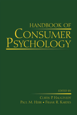 Haugtvedt Handbook of Consumer Psychology