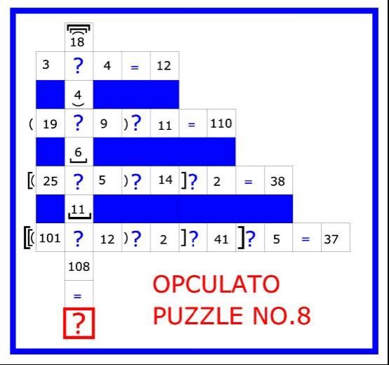 Opculato Mathematical Puzzle Book The arithmetic operator calculation puzzle game - photo 18