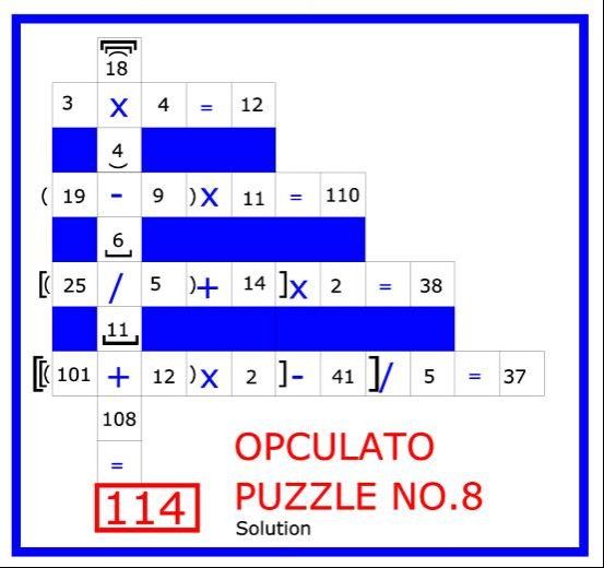 Opculato Mathematical Puzzle Book The arithmetic operator calculation puzzle game - photo 19