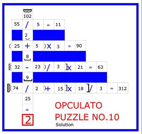 Opculato Mathematical Puzzle Book The arithmetic operator calculation puzzle game - photo 23