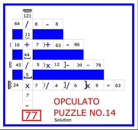 Opculato Mathematical Puzzle Book The arithmetic operator calculation puzzle game - photo 31