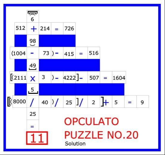 Opculato Mathematical Puzzle Book The arithmetic operator calculation puzzle game - photo 43