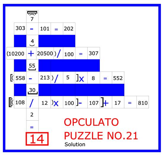 Opculato Mathematical Puzzle Book The arithmetic operator calculation puzzle game - photo 45