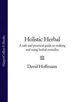 David Hoffman - Holistic herbal: a safe and practical guide to making and using herbal remedies