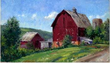 Farm on Stinking Creek Road Joe Anna Arnett Oil on linen finished painting - photo 9