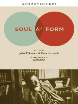 Georg Lukács Soul and Form