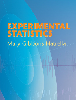 Mary Gibbons Natrella - Experimental Statistics