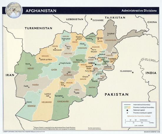 A 2008 US Army map of Afghanistans political divisions The view from a - photo 1