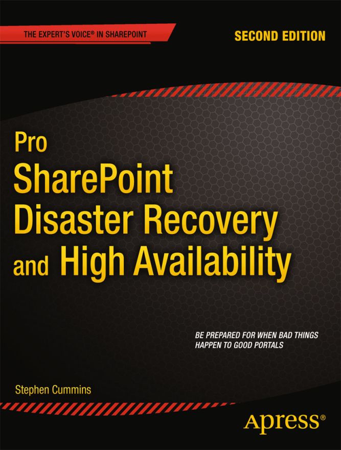 Pro SharePoint disaster recovery and high availability - image 1