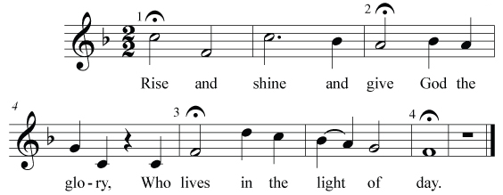 The hold signs indicate the final notes of the parts when ending all together - photo 8