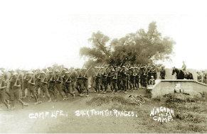 Camp Life Back from the Ranges photo crossing the bridge 1915 The cement - photo 3