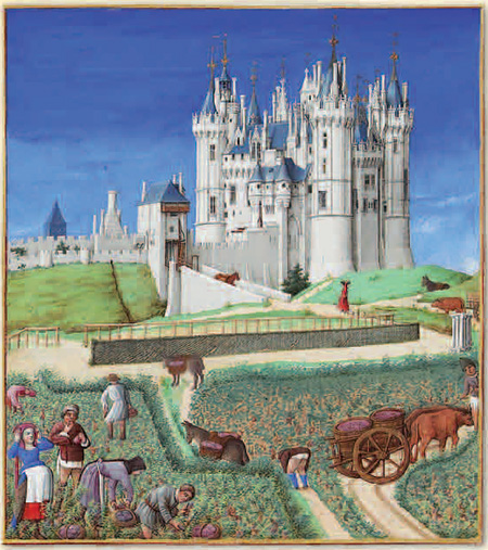 A pastoral scene is shown in this image from the Trs Riches Heures du Duc de - photo 1