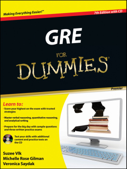 Ron Woldoff GRE For Dummies