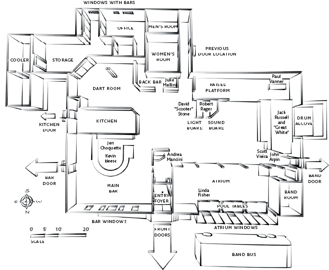 Floor plan of The Station with location of individuals at 11 pm on February - photo 4