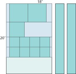 Cutting diagram Block Assembly Separate all the 5 5 and 2 2 squares into - photo 10