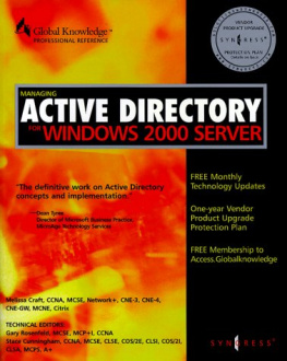 Syngress - Managing Active Directory for Windows 2000 Server