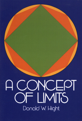 Donald W. Hight - A Concept of Limits