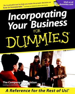 The Company Corporation - Incorporating Your Business For Dummies