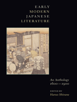 Haruo Shirane - Early Modern Japanese Literature: An Anthology, 1600-1900