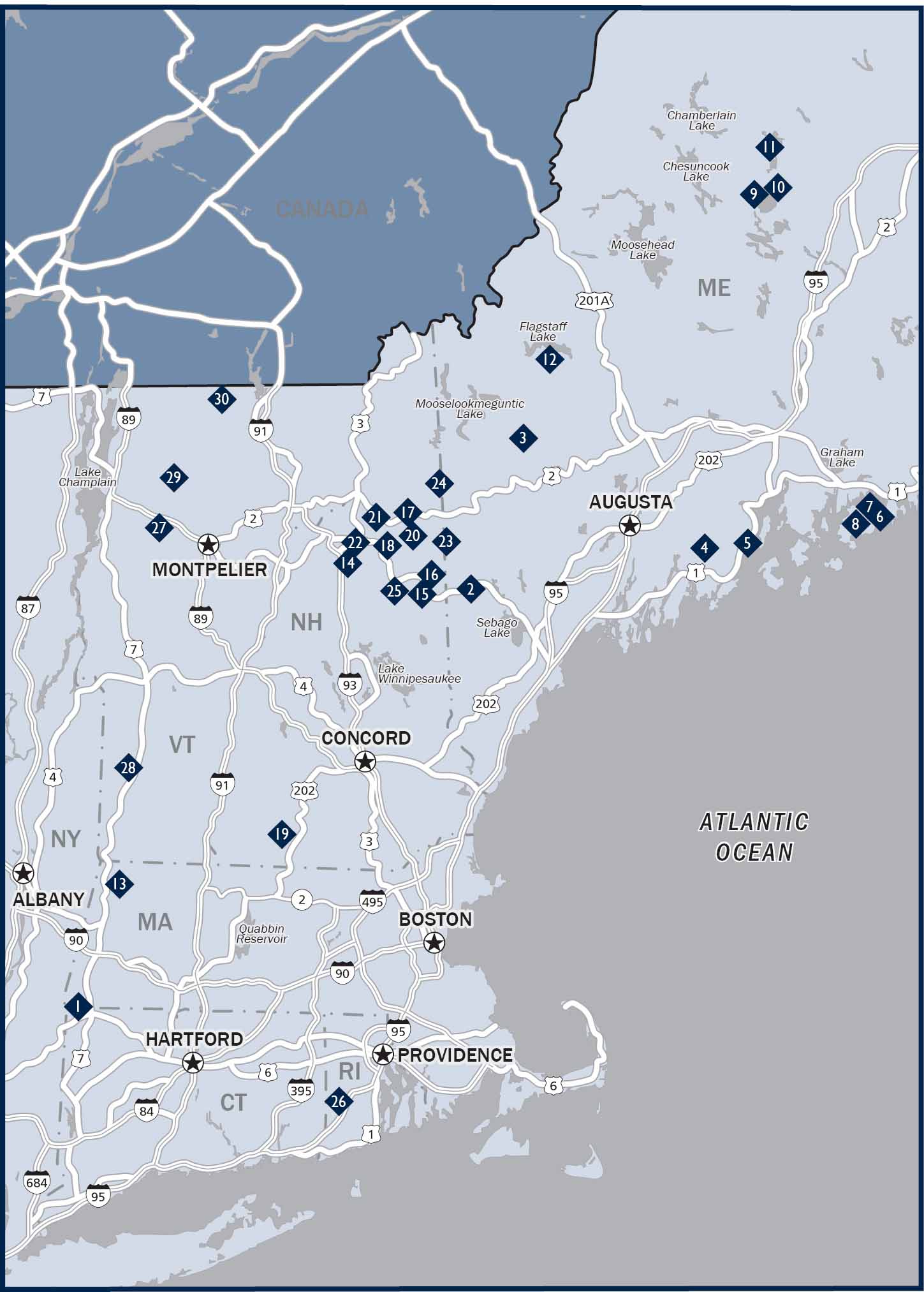 Map Key connecticut maine massachusetts new hampshire rhode island vermont O - photo 2