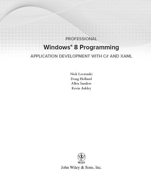 Professional Windows 8 Programming Application Development with C and XAML - photo 2