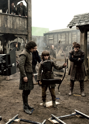 The Stark boys on the Winterfell set in happier times Season one - photo 21