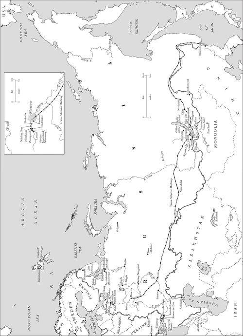 Map of Russia showing some of the places referred to in the book Map of - photo 3