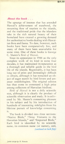 Munro - Birds of Hawaii