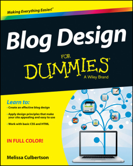 Melissa Culbertson Blog Design For Dummies