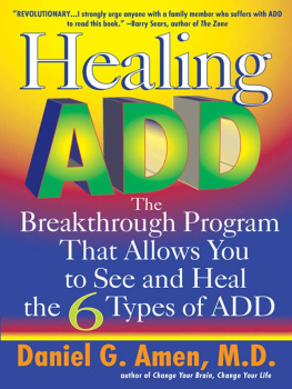 Daniel G. Amen Healing ADD: The Breakthrough Program that Allows You to See and Heal the 6 Types of ADD