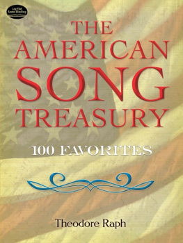 Theodore Raph The American Song Treasury: 100 Favorites