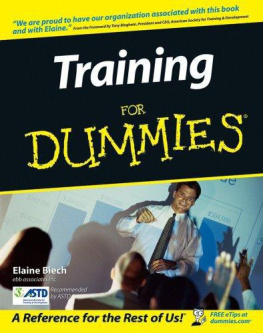 Elaine Biech - Training For Dummies