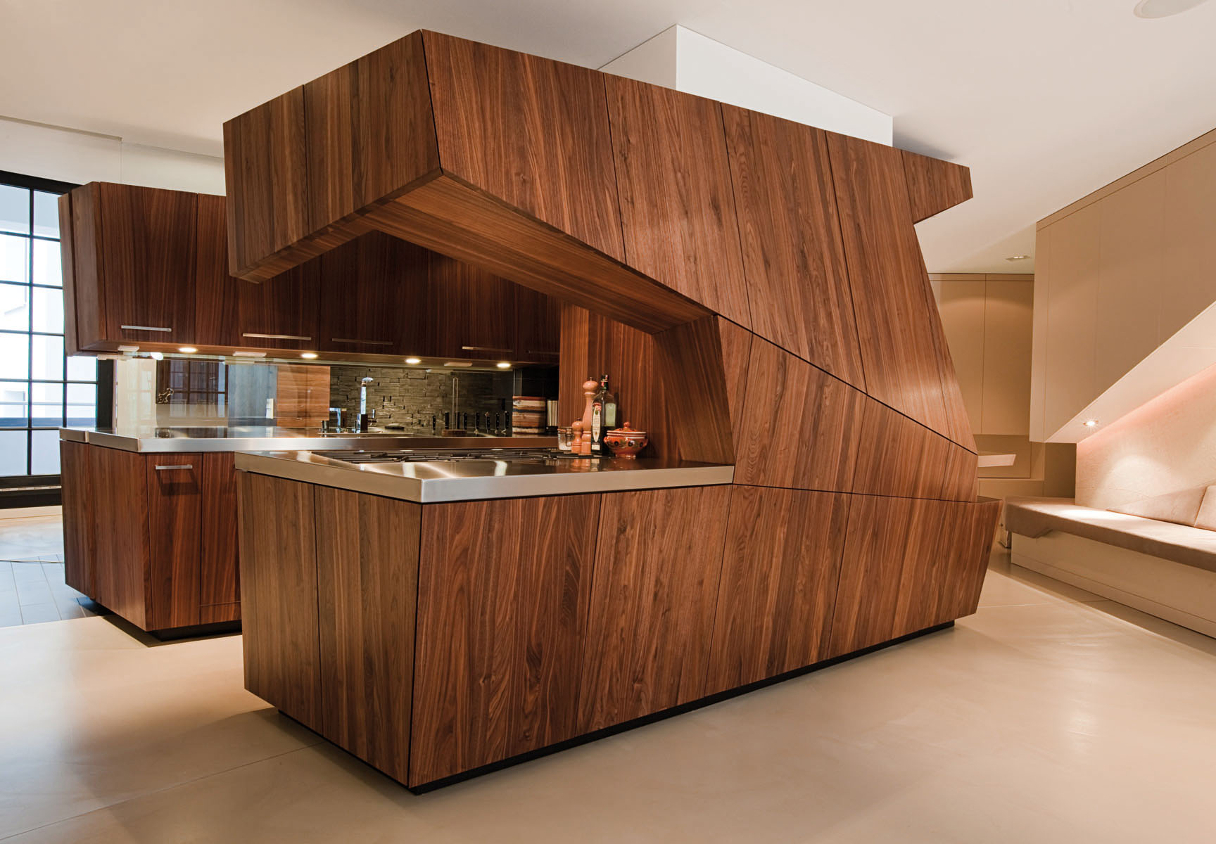 This loft makes optimum use of an existing space with a freestanding walnut - photo 22