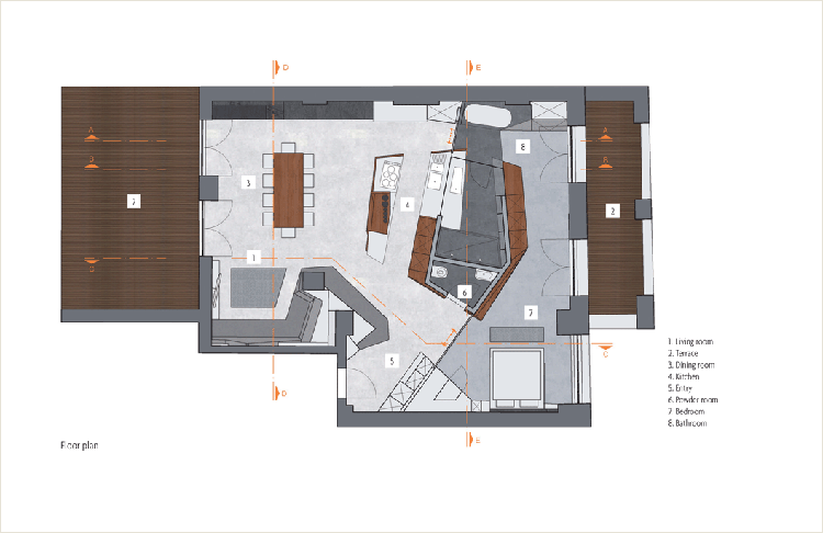 The shape of the core offers interesting perspectives of the loft which can be - photo 23