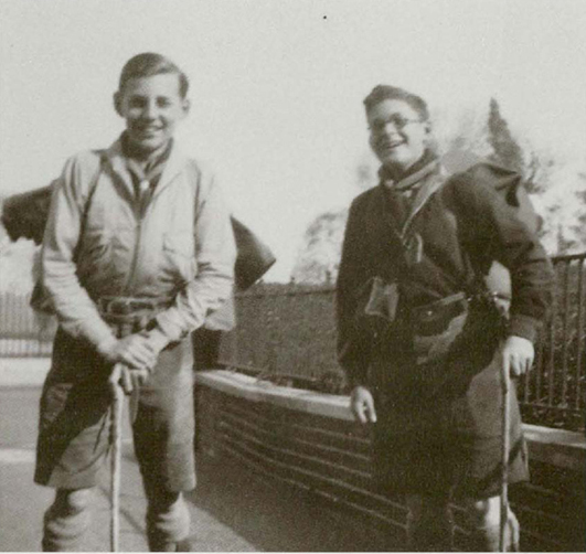 With a school friend going camping in Surrey 1934 With my parents and an - photo 10