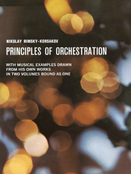 Nikolay Rimsky-Korsakov Principles of Orchestration