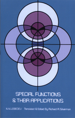 N. N. Lebedev - Special Functions & Their Applications