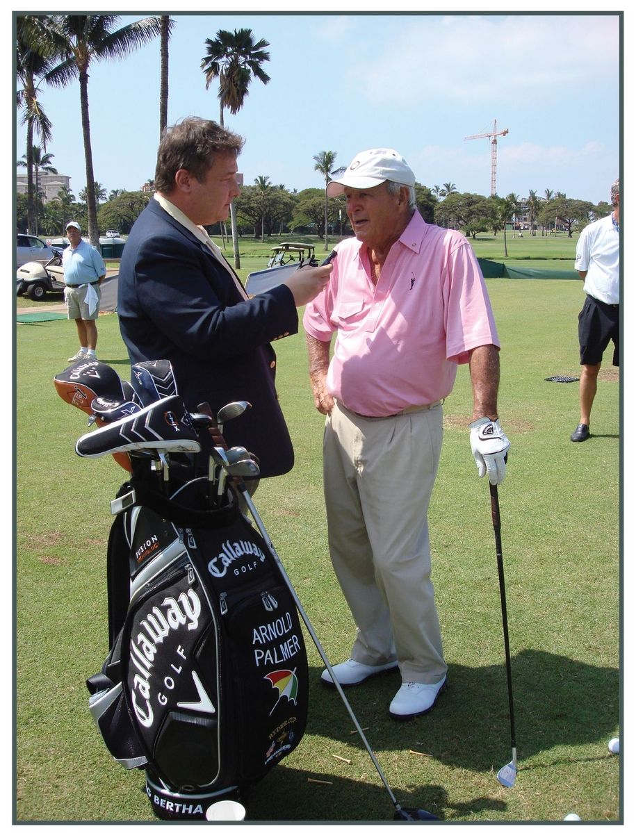 Michael Patrick Shiels interviews Arnold Palmer at the 2008 Senior Skins Game - photo 3