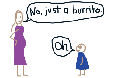 He then asked me if it was a girl burrito or a boy burrito Im often pregnant - photo 13