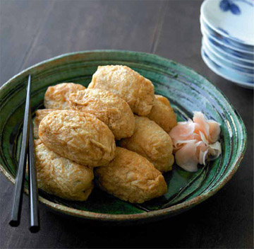 Rice-Stuffed Marinated Tofu Pockets Inarizushi I n shades of white and tan - photo 4